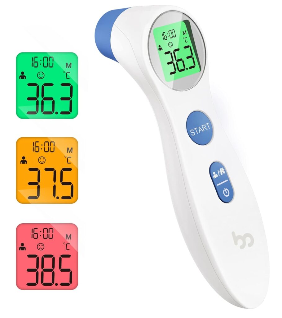 Femometer infrared forehead thermometer with digital display for baby temperature measurement