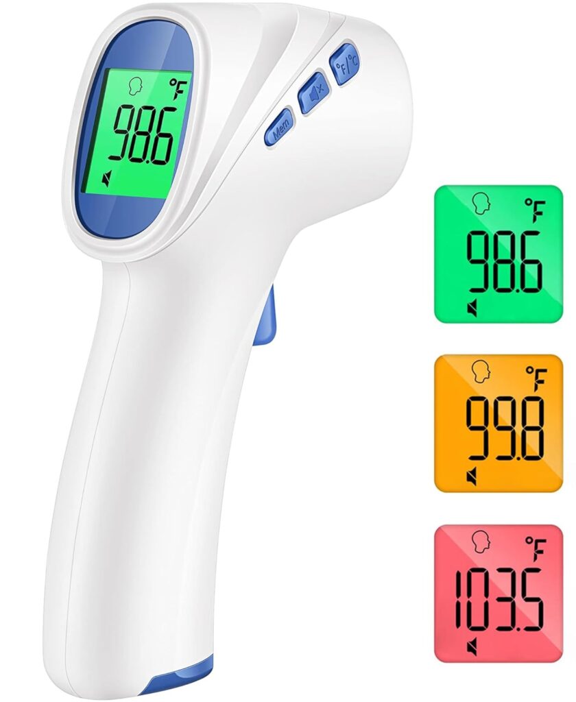 Goodbaby non-touch infrared forehead thermometer with LCD fever color display