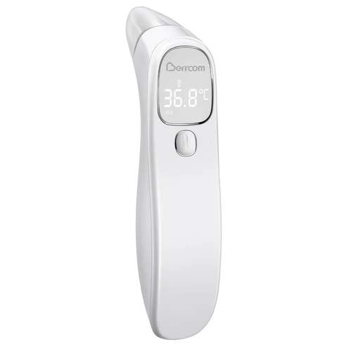 Berrcom forehead and ear medical baby thermometer with digital display.
